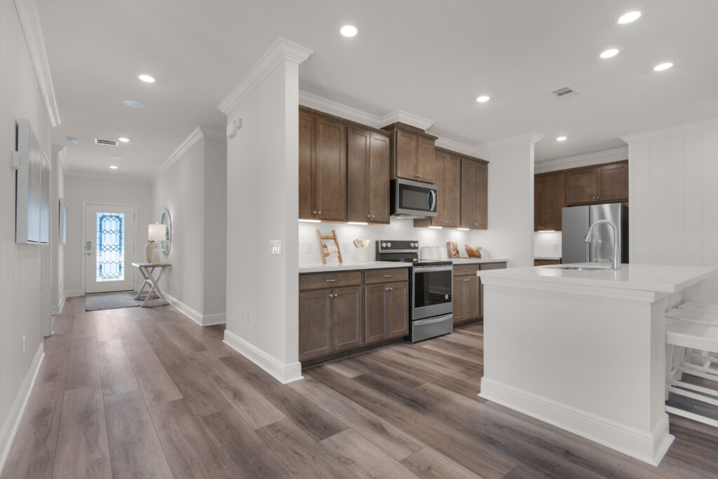 The Santa Rosa model home is the sales center at Airway Oaks in Milton.