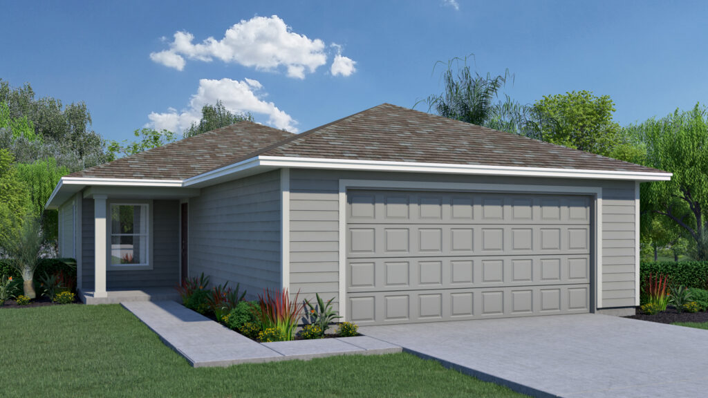 The 3 bedroom, 2 bath Arbor floorplan from the Value Collection by Holiday Builders built in our Gulf region.