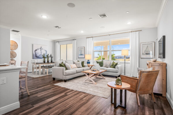 The living room in the Holiday Builders model in Cape Coral.
