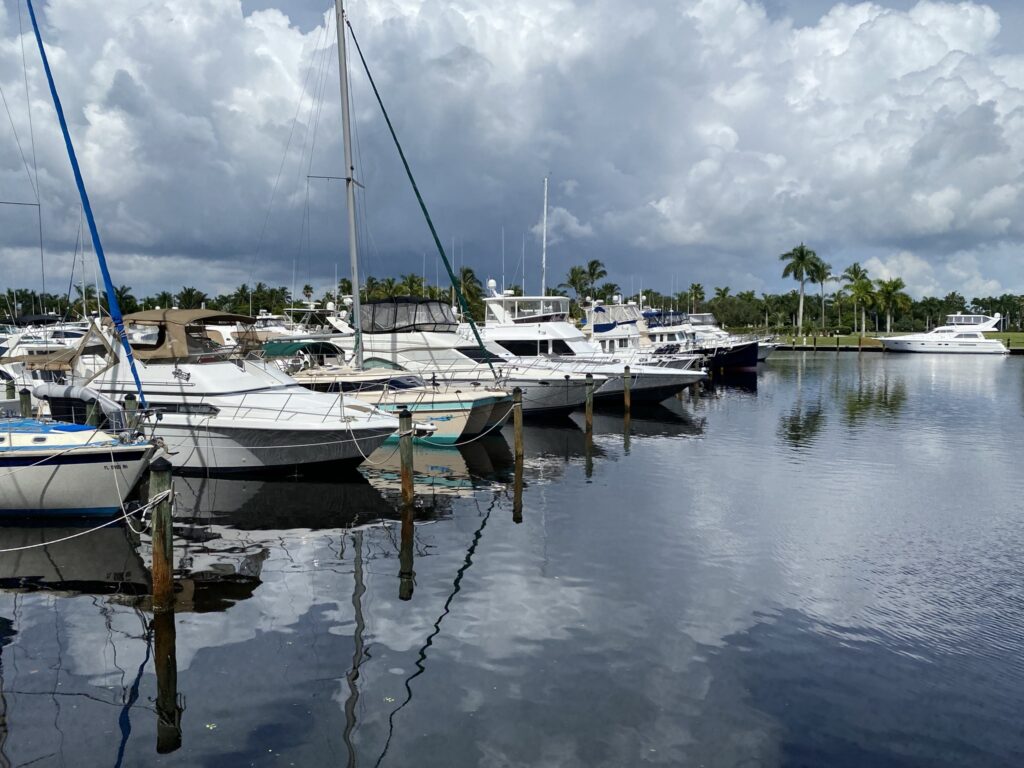 Beautiful marina near Cape Coral, Florida.