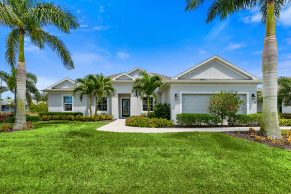The Charlotte model home is the sales center in Cape Coral.