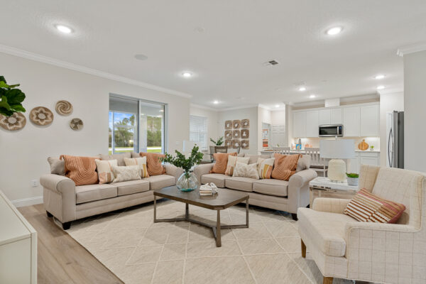 The Charlotte floorplan from the Cornerstone Collection is the Sales Center for Palm Coast.