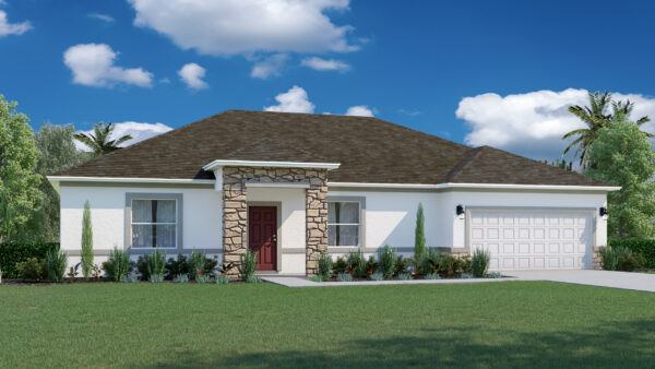 The Delray floorplan from the Cornerstone collection by Holiday Builders