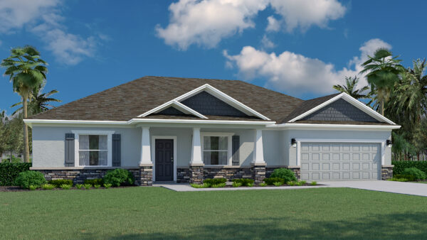 The Delray floorplan from the Cornerstone collection by Holiday Builders