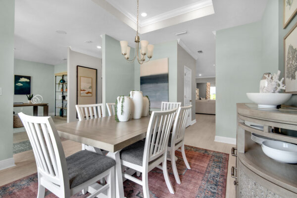 The Dining Room in the Eden floorplan from the Cornerstone Collection.