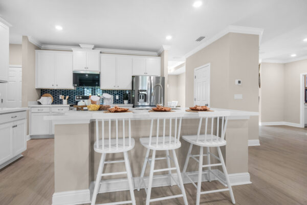 The Kitchen Island in the Eden floorplan from the Cornerstone Collection.