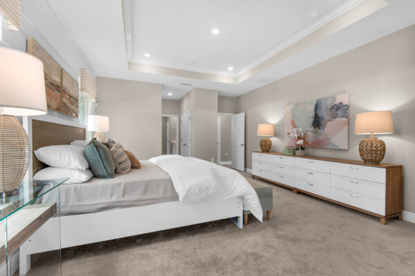 The Owner's Suite in the Eden floorplan from the Cornerstone Collection.