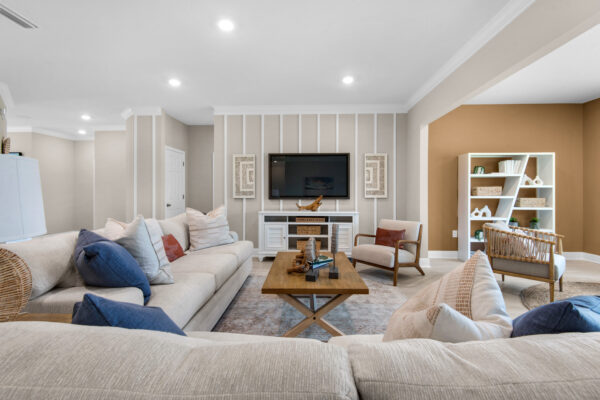 The TV room in the Eden floorplan from the Cornerstone Collection.