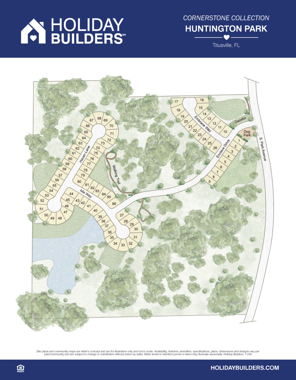 Huntington Park Site Map
