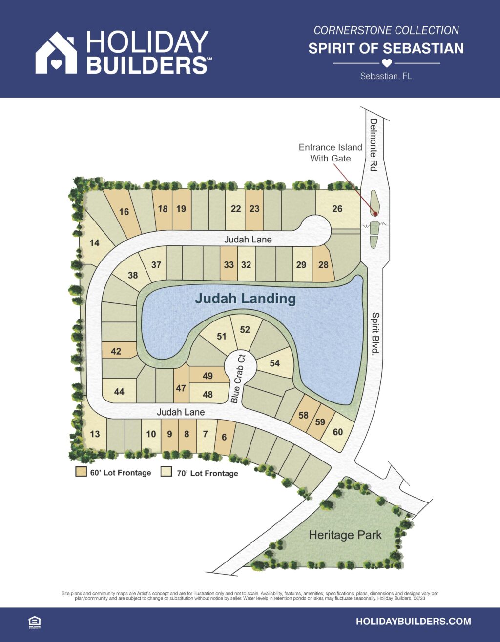 Spirit of Sebastian Community Phase 2 Site Map