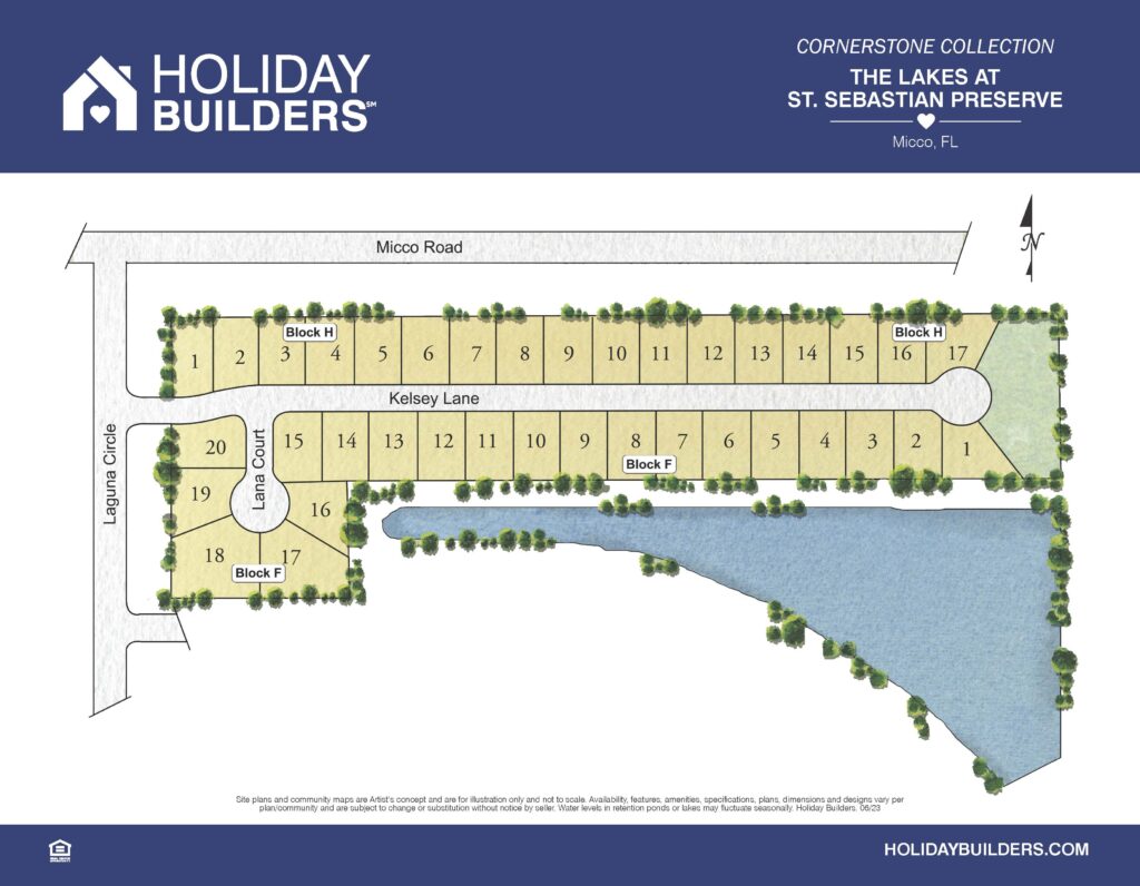 The Lakes at St Sebastian Community site map