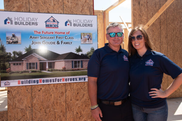 Goudie family Building Homes for Heroes with Holiday Builders