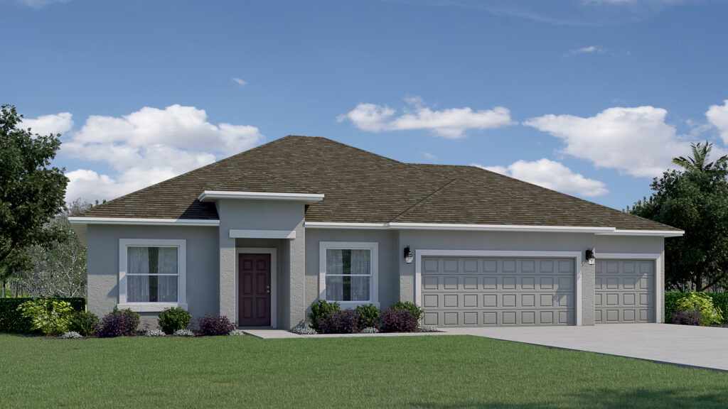 The Highland floorplan from the Cornerstone collection by Holiday Builders