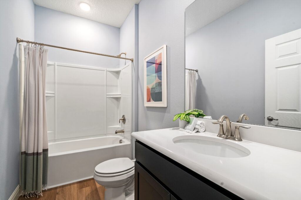 The Sanibel model home is the sales center for the Lakes at St. Sebastian.