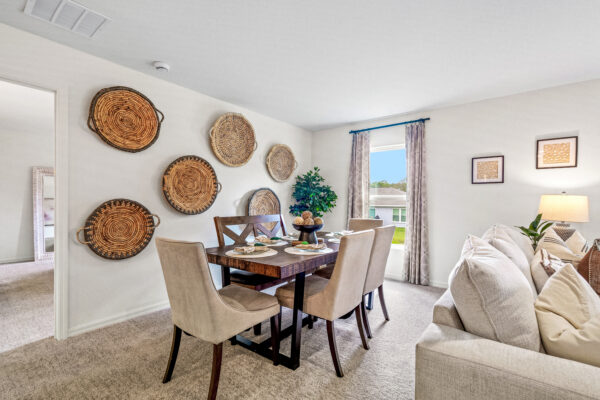 The dining area in the Majestic floorplan from the Value Collection