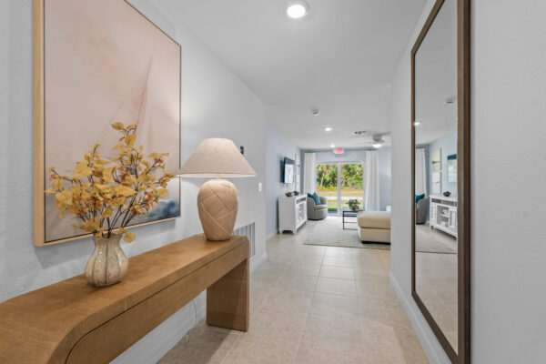 The foyer of the Majestic floorplan from the Holiday Builders Value Collection