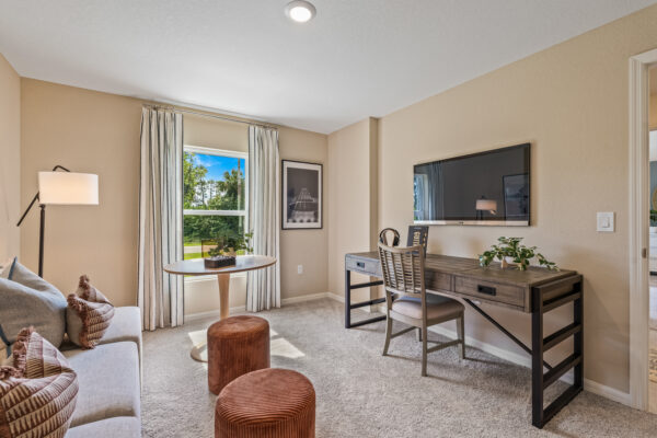 The office area of the Majestic floorplan from the Holiday Builders Value Collection