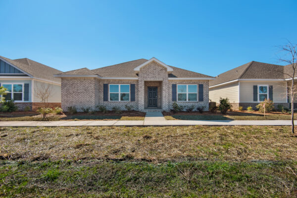 The exterior of the Miramar floorplan from the Cornerstone Collection by Holiday Builders.