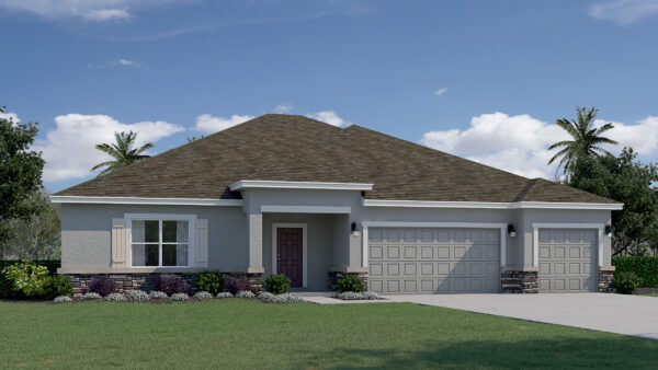The Naples floorplan from the Cornerstone collection by Holiday Builders