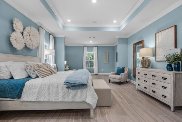 The Eden model home from the Cornerstone Collection is the sales center for Navarre, Florida.
