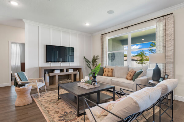 The Captiva model home is the sales center for Palm Bay.