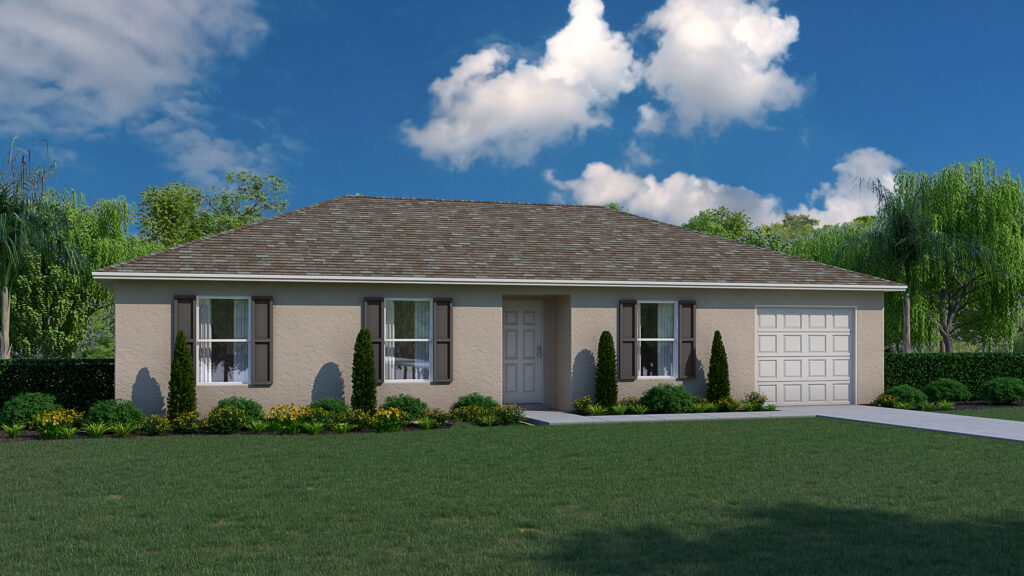 The 3 bedroom, 2 bath Palm floorplan from the Inspire Collection by Holiday Builders.