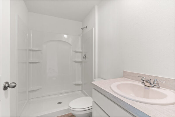 The owner's bath in the Phoenix floorplan from the Inspire Collection by Holiday Builders.