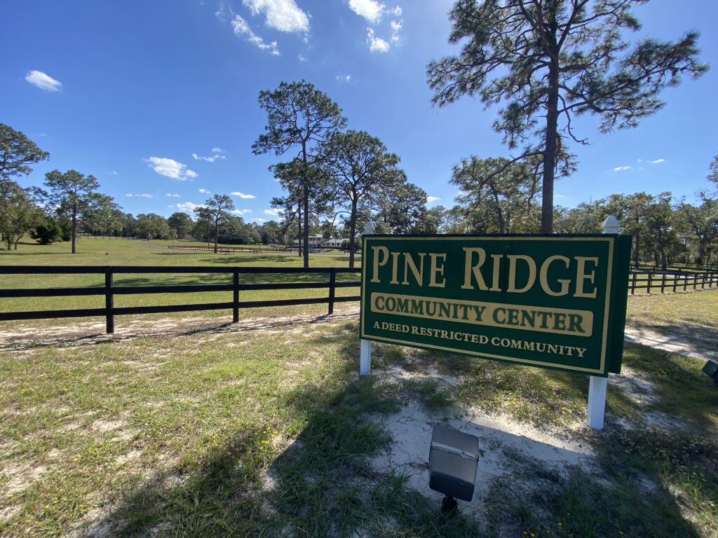 Pine Ridge Community Sign