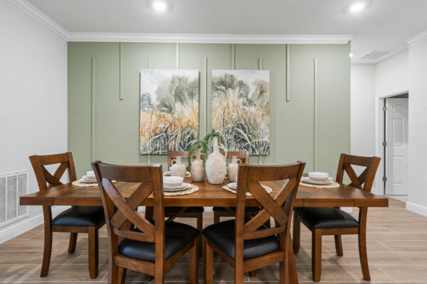 The Naples Floorplan from the Cornerstone Collection is the Sales Center for Pine Ridge.