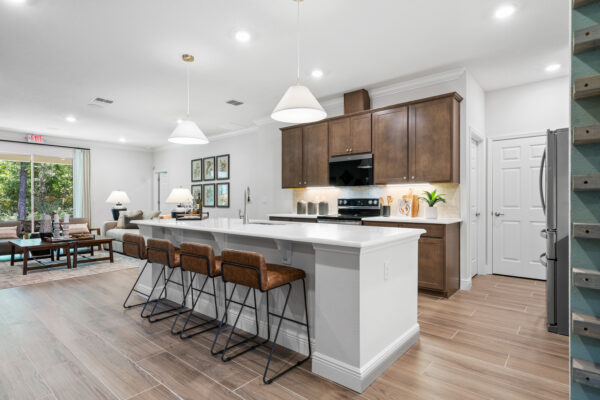 The Naples Floorplan from the Cornerstone Collection is the Sales Center for Pine Ridge.