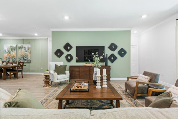 The Naples Floorplan from the Cornerstone Collection is the Sales Center for Pine Ridge.