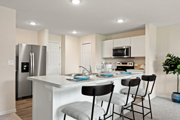 The Sylvester model home is the sales center for Port Saint Lucie.