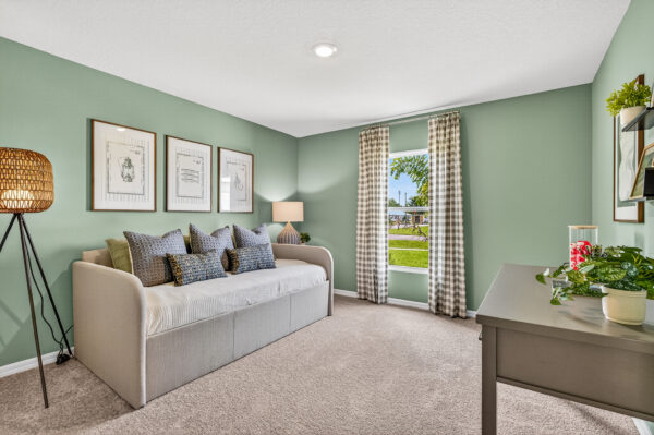 The den or office in the Queen floorplan from the Value Collection by Holiday Builders