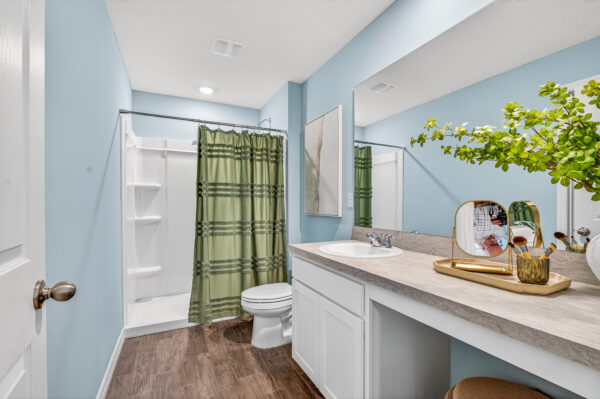 The owner's bath in the Queen floorplan from the Value Collection by Holiday Builders