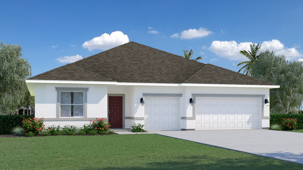 The Sanibel floorplan from the Cornerstone collection by Holiday Builders