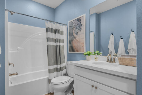 The Seacrest model home is the sales center at Southern Palms in Pace, FL.