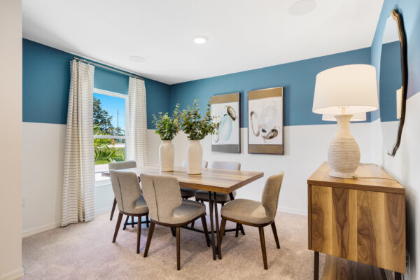 The Sylvester floorplan from the Value Collection is the sales center in Palm Bay.