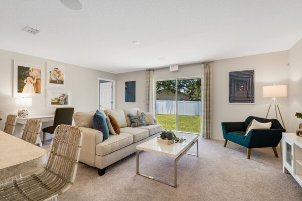 The Sylvester floorplan from the Value Collection is the sales center in Palm Bay.