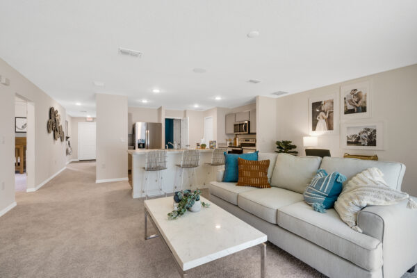 The Sylvester floorplan from the Value Collection is the sales center in Palm Bay.